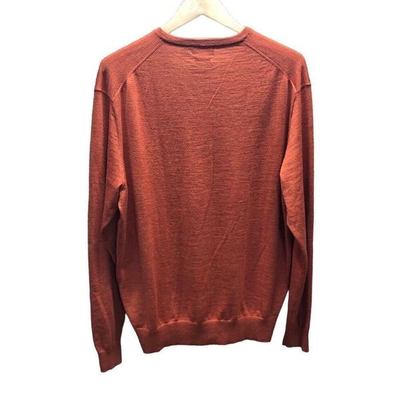 Polo Ralph Lauren Extra Large (XL) Merino Wool V Neck Burnt Orange - Picture 2 of 3